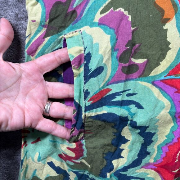 Soft Surroundings Sadie Purple Floral Button Front Longline Tunic Top PL F130 - Picture 3 of 10